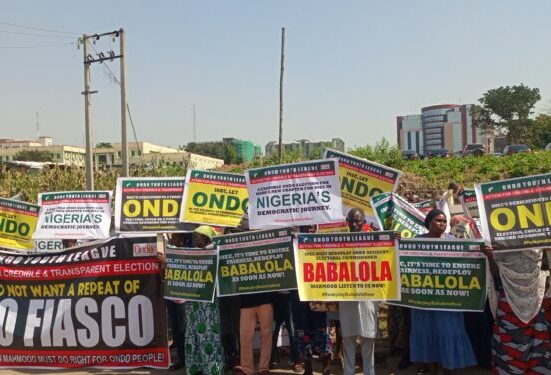 Ondo Youths Rally at INEC HQ, Demand Removal of State REC Before Governorship Election