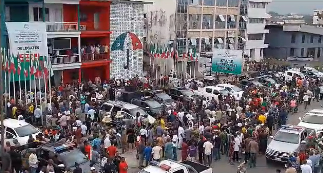 PDP and APC Members Stage Protest Against Rivers LG Polls