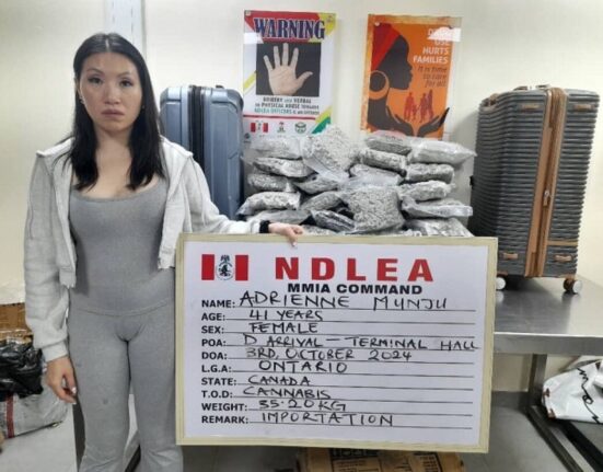 Canadian woman with 35 kg of Cannabis arrested at Lagos airport by NDLEA