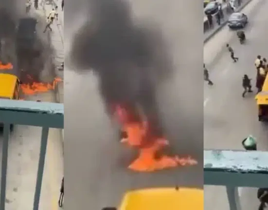 Lagos Bus Driver Sets Himself and LASTMA Officer on Fire