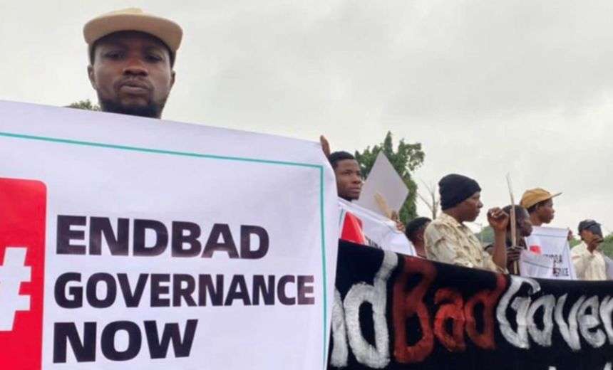 Lagos Protesters Demand release of End-Bad-Governance Comrades