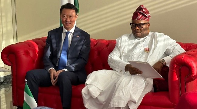 Senate President Seeks Closer Legislative Ties Between Nigeria and China