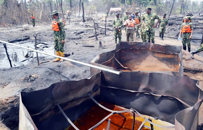 Nigerian Army Destroys 56 Illegal Refineries, Recovers 1.2 Million Litres of Stolen Crude