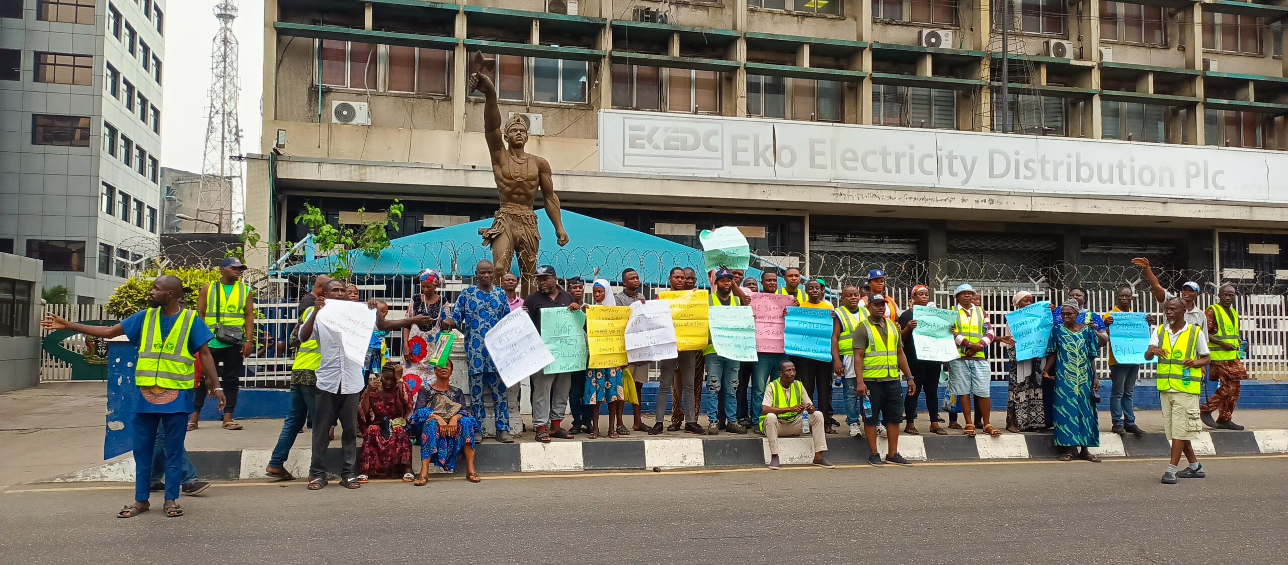 Lagos Communities Protest Power Outages at Eko Disco Headquarters