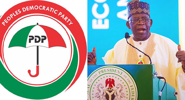 PDP Criticises President Tinubu’s New Year Address as ‘Out of Touch’