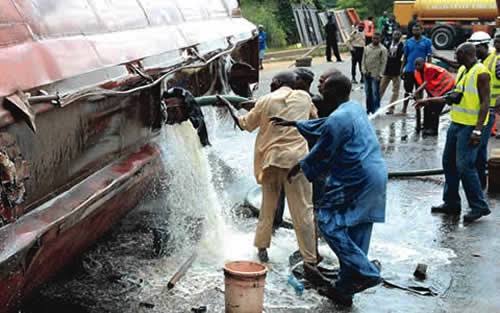 Potential Tragedy in Fuel Scooping Incident Averted in Taraba Following Tanker Crash