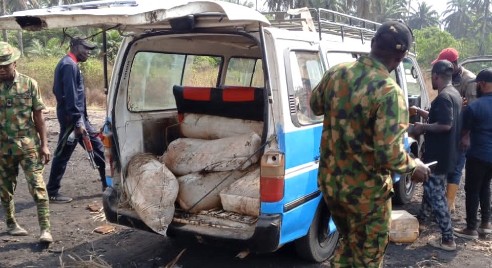 Nigerian Army Dismantles Illegal Refineries, Arrests Suspected Oil Thieves in Niger Delta