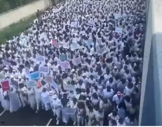 Women Protest in Port Harcourt Backing Emergency Rule in Rivers