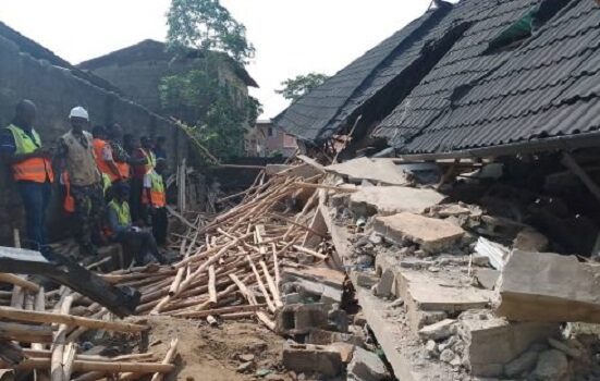One Dead, Nine Rescued as Building Collapses in Ikorodu
