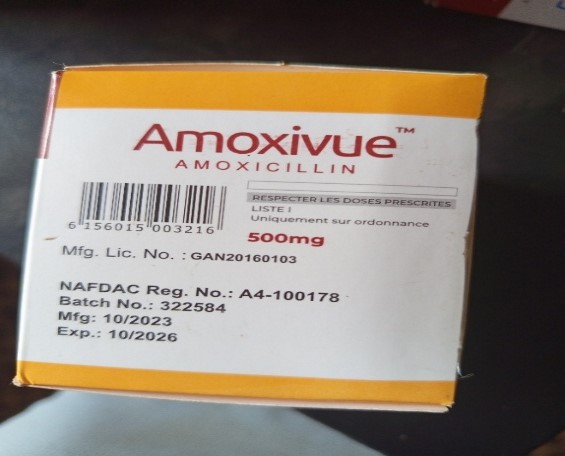 NAFDAC recalls 500mg substandard Amoxivue (Amoxicillin) Capsules  Batch
