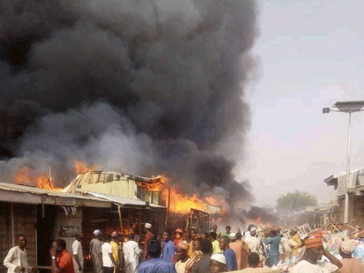 Fire Destroys 22 Shops at Kara Market in Kwara State