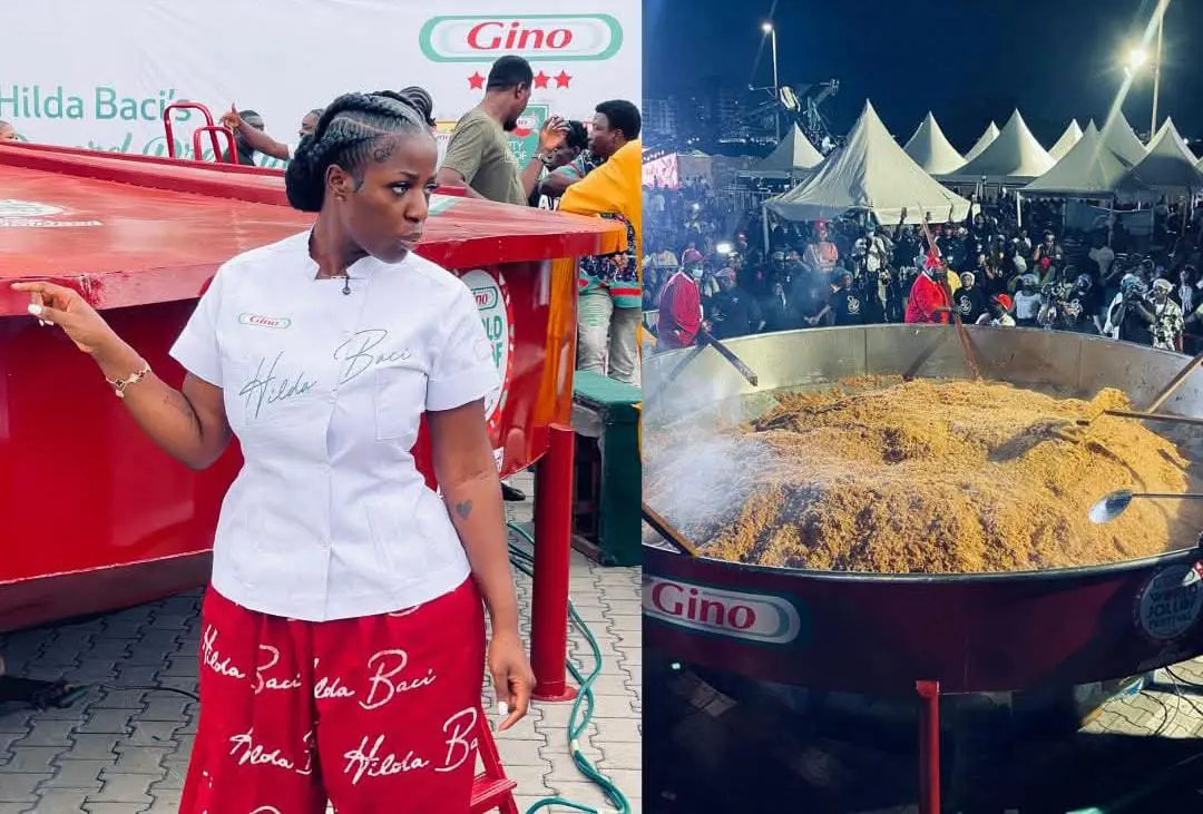 Hilda Baci Sets New Guinness World Record with Giant Jollof Rice Feast