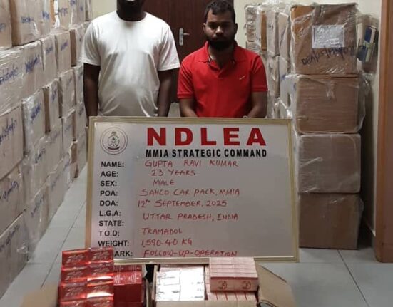 NDLEA Arrests Indian Businessman and Accomplices Over ₦4bn Tramadol Haul
