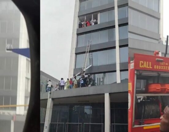Nine Rescued as Fire Engulfs Lagos Commercial Tower