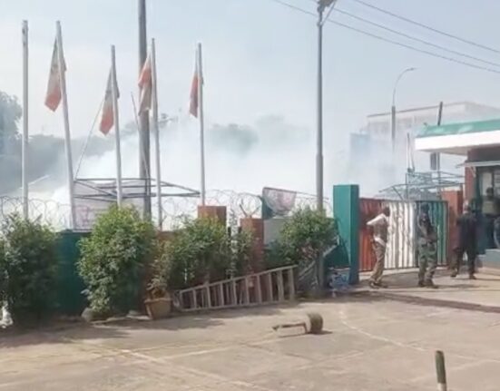 Police Fire Teargas as Rival PDP Factions Clash at Abuja Headquarters