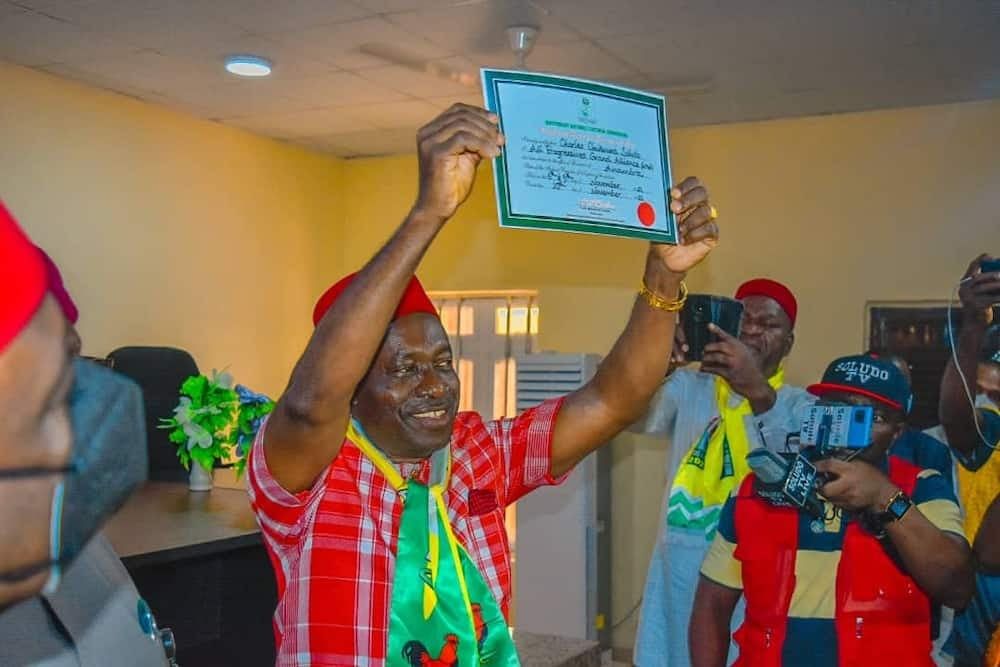 INEC Presents Certificates to Soludo and Deputy Following Re-Election Victory