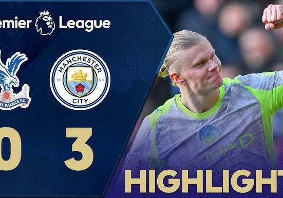 Man City thrashes Crystal Palace 3-0 to challenge Premier League leaders