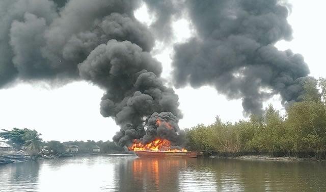 Navy Destroys Five Illegal Refinery Sites in Niger Delta
