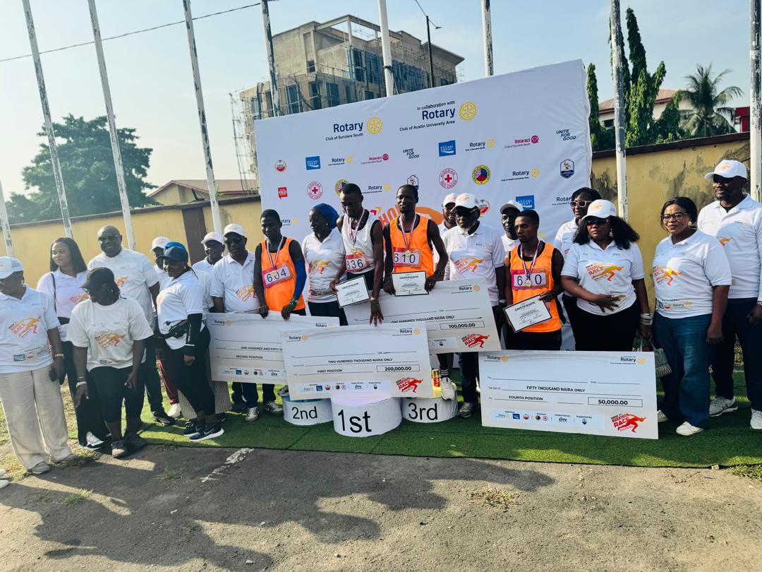 Rotary Club Holds First Surulere Mini Marathon to Promote Literacy and Fight Drug Abuse