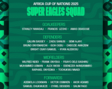 Super Eagles Final AFCON Squad Named with Okoye and Boniface Dropped