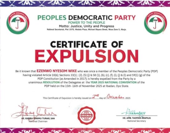 PDP Sends Expulsion Certificates to Wike, Fayose, Anyanwu and Others