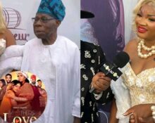 Obasanjo Hails Omotola as ‘National Treasure’ at Directorial Debut in Lagos