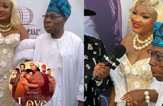 Obasanjo Hails Omotola as ‘National Treasure’ at Directorial Debut in Lagos