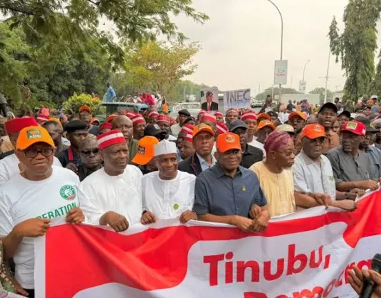 ADC Members Stage ‘Save Democracy’ march in Abuja