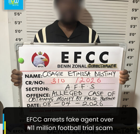 EFCC arrests fake agent over ₦11 million football trial scam