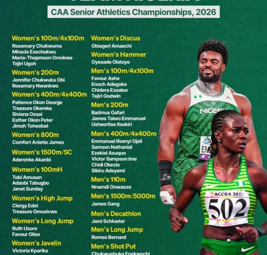 AFN Names Amusan, Ashe, 43 Others for African Championships