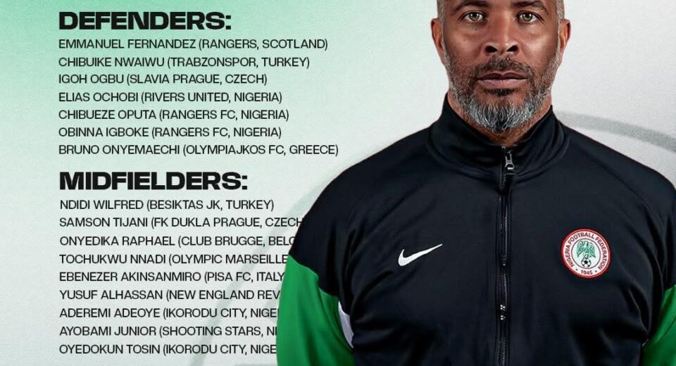 Super Eagles Coach Names 12 Debutants for London Unity Cup