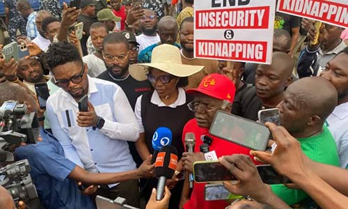 Femi Falana, Falz Join Lagos Protest, Demand Action On Insecurity And Hardship