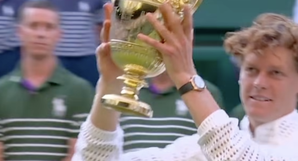 Sinner lifts second consecutive Wimbledon cup